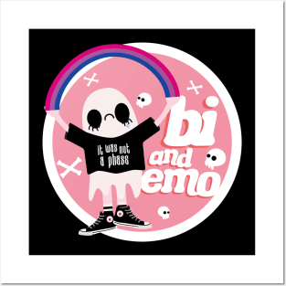 Bi and Emo Badge Posters and Art